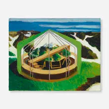 Yutaka Sone, Double River Tent, 2002, oil on canvas