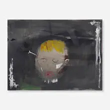 Untitled (Painting VII) by Saul Fletcher, 2005, tempera on canvas, sold Feb 2024