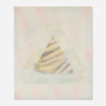 Pyramid by James Havard, 1969, acrylic on canvas, sold Feb 2024
