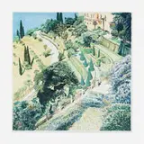 Tom Fawkes, Villa Serbelloni, 1987, watercolor on paper