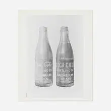 Coca Cola Bottles by Andy Warhol, c. 1965, gelatin silver print on Kodak, sold Feb 2024