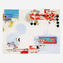 Untitled by Sam Middleton, 1991, mixed media on paper, sold Feb 2024