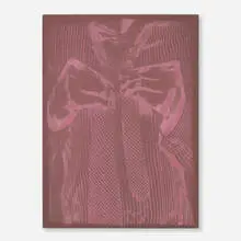 Matthew Brandt, Burnout TIE05A, 2017, acid-treated silk and velvet