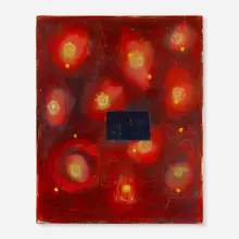 Midnight by Katherine Bradford, 1989, acrylic on canvas, sold Feb 2024