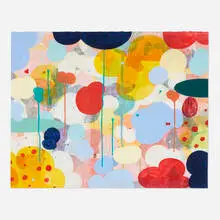 Summer Head by Alfred Harris, 1997, gouache and graphite on collage of Braille paper, sold Feb 2024