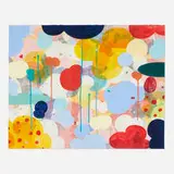Alfred Harris, Summer Head, 1997, gouache and graphite on collage of Braille paper