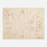 Emerson Woelffer, Untitled, 1949, crayon on paper