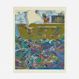 Romare Bearden, Noah: The Third Day (from the Prevalence of Ritual suite), 1974, screenprint in colors