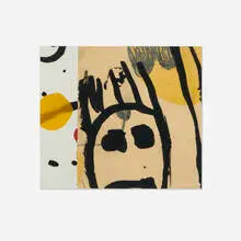 Untitled Drawing by Alfred Harris, 1997, mixed media collage on paper, sold Dec 2023