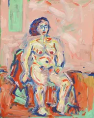 McClure, Seated Female Nude, Oil on canvas