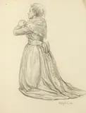 Allyn Cox, Study of Woman Kneeling in Prayer for Masonic National Memorial