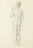 Allyn Cox, Nude Study for Woman Praising the Lord for St