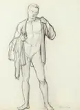 Allyn Cox, Standing Male Nude Undressing