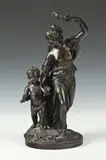 French School, Untitled, LOVE AND FOLLY, bronze - Height: 12 in