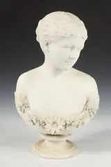 Jerome Stanley Conner, Young Maiden, Marble sculpture - Height: 21 3/4" in