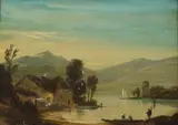 James Arthur O'Connor, AT WATER'S EDGE: PAIR, each signed lower left