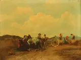 Harvest Time by Johannes H.L. de Haas, Oil on canvas, sold Nov 2015