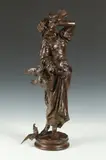 Émile Peynot, Interrompue, Bronze - Height: 21 1/2 in