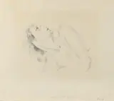 Reclining Female Nude 1930 by Leonard T Foujita, Etching, sold Nov 2015