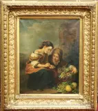Bartolomé Esteban Murillo, Peasant Woman and Child with Basket of Grapes, Oil on canvas