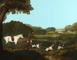 Quail Hunting by British School, QUAIL HUNTING, oil on canvas, sold Nov 2015