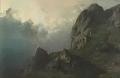 Coriolano Vighi, Mountain Passage, Pastel