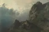 Coriolano Vighi, Mountain Passage, Pastel