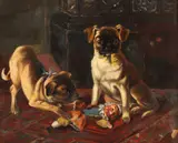 Margaret Collyer, Trouble in the Store, TROUBLE IN THE STORE, oil on canvas