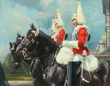 Frank Wootton, 2Nd Lifeguard Whitehall, Oil on canvas