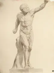 Rudolph C. Mueller, Classical Sculpture, Charcoal