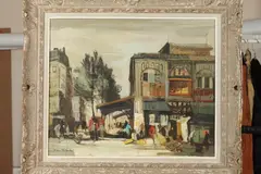 Les Halles by Jean Fabert, Oil on canvas, offered Dec 2015