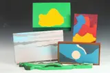 ABSTRACT: GROUP OF FIVE WORKS, each signed by Andrea de Zerega, Oil on panel, offered Feb 2016