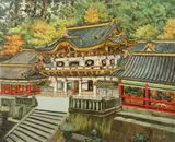 M. Migata, Elaborate Structure, Oil on canvas
