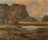 Henrik Jespersen, Summer Landscape, Oil on canvas