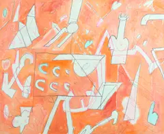 Bits and Pieces Early by Benita Berman, Oil on canvas, sold Feb 2016