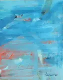Sylvia Jacobs Laurenti, Abstract in Blue, Oil on canvas