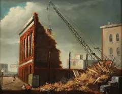 D. Hofmann, Demolition Day, Oil on board
