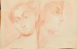 Madge Tennet, WOMEN: GROUP OF THREE WORKS, each signed, Watercolor, pen and ink on paper