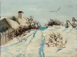 Melville F. Stark, Nantucket Winter, Oil on board