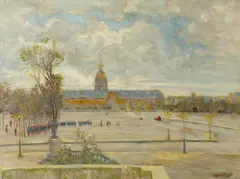 Edward B. Rowland, View of Ecole Militaire, Oil on canvas laid on panel