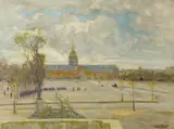 Edward B. Rowland, View of Ecole Militaire, Oil on canvas laid on panel