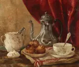 Marie Antoinette Queroy, High Tea, Oil on canvas