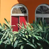 Bryn Craig, Doorway and Plants, Oil on canvas