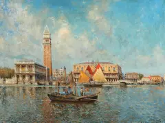 Nicholas Briganti, Doge'S Palace, Oil on canvas
