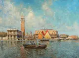 Nicholas Briganti, Doge'S Palace, Oil on canvas