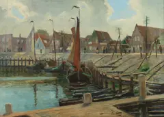 John Rettig, The Dyke of Volendam, Oil on canvas