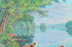 Garnet Jex, Above Sycamore Island, Oil on canvas