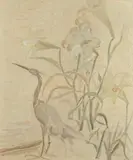 Charlotte Berend-Corinth, Egret with White Iris, Watercolor