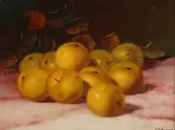 Still Life with Apples by Carducius Plantagenet Ream, Oil on canvas, sold Feb 2016
