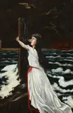 James Lynn, Woman with Cross, Oil on canvas